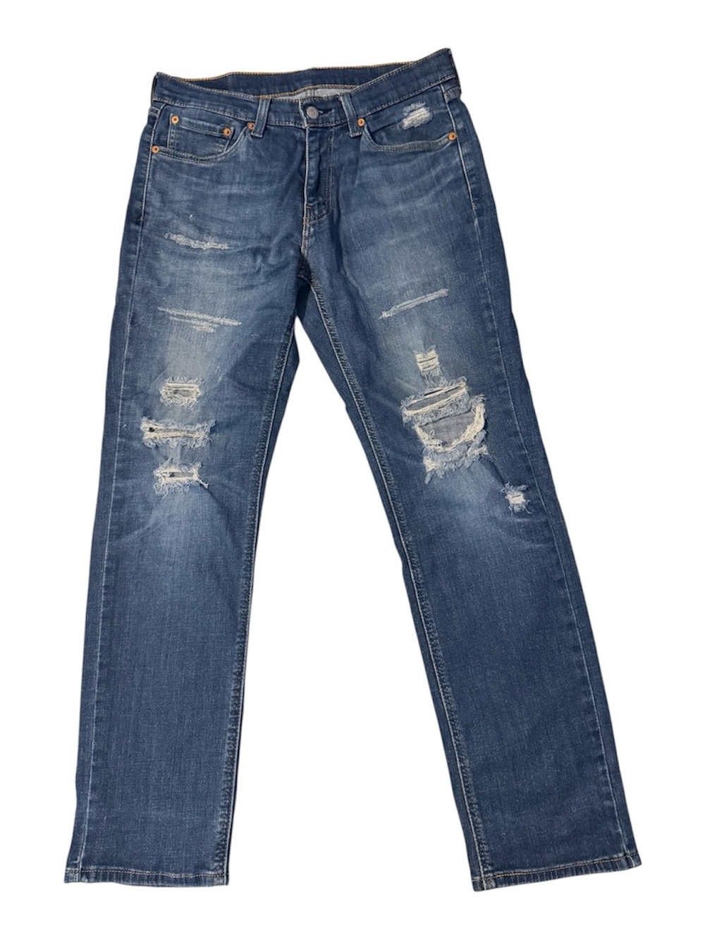 Levi's Men's Distressed Blue Straight Jeans size W31 L32  denin